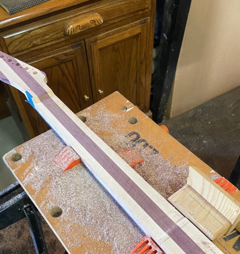 Wood + clamps Hand Carved Guitar Necks