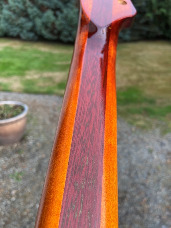 Custom lacquered guitar neck