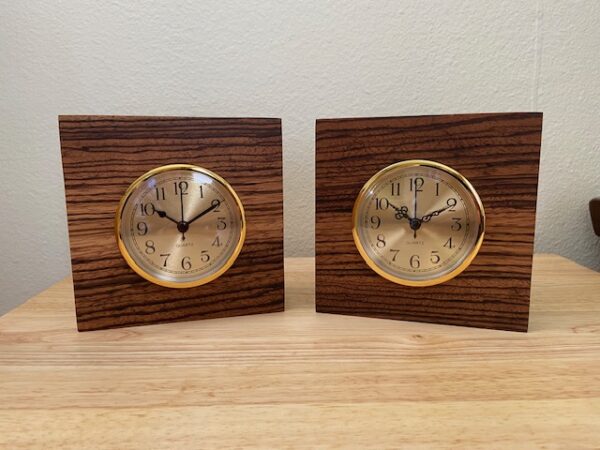 Zebrawood Clocks - Sold Separately