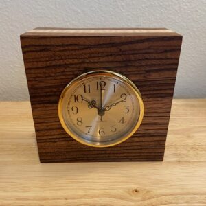 Zebrawood Clock 2 - Scroll Hands