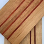 Color variation of Paduak stripes, Maple on bottom, Cherry on top. Paduak Stripes