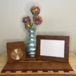 Roasted Curly Maple Clock & Picture Frame Handcrafted Roasted Curly Maple picture frames from the Pacific Northwest, made from exquisite hand-selected hardwoods, cabin and farmhouse style, a rustic modern, unique gift for any décor, holiday, or occasion. Clock Set