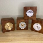 Curly Cube Clock - Three face styles available. Curly Cube Clock: a small handmade wood clock from the Pacific Northwest, made from exquisite hand-selected hardwoods, a rustic modern, unique gift for any décor, holiday, or occasion. Multiple face designs available with reliable quartz movements.