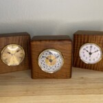 Three styles available: Roman numeral, Traditional design, and Arabic numeral Curly Cube Clock: a small handmade wood clock from the Pacific Northwest, made from exquisite hand-selected hardwoods, a rustic modern, unique gift for any décor, holiday, or occasion. Multiple face designs available with reliable quartz movements.