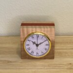 CurlyCubeClock-009 Curly Cube Clock: a small handmade wood clock from the Pacific Northwest, made from exquisite hand-selected hardwoods, a rustic modern, unique gift for any décor, holiday, or occasion. Roman numeral design with reliable quartz movement.